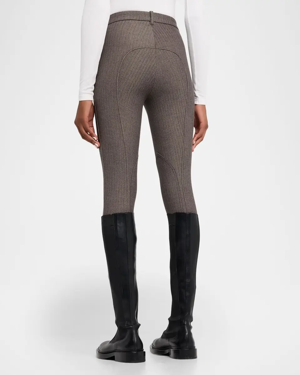 Burberry Anne Herringbone Skinny-Leg Jodhpur Pants | Thumbnail 7