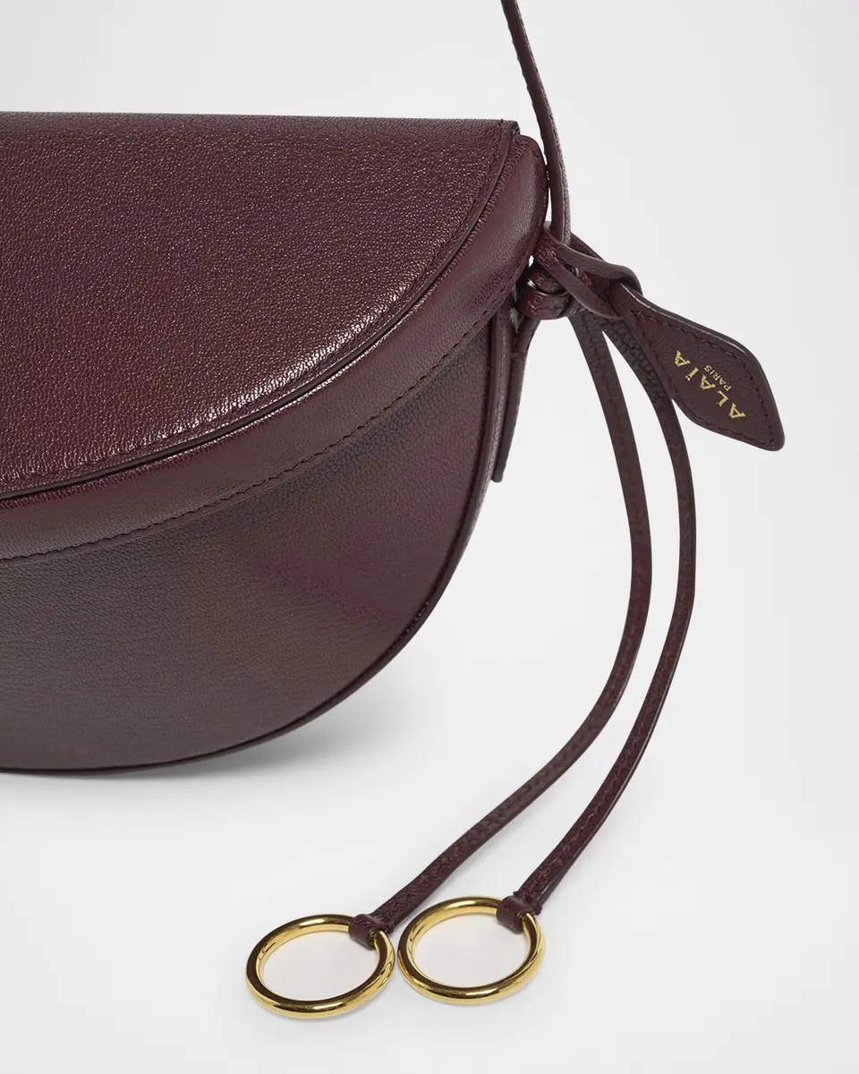 ALAÏA East-West Curved Goatskin Leather Shoulder Bag | Thumbnail 14