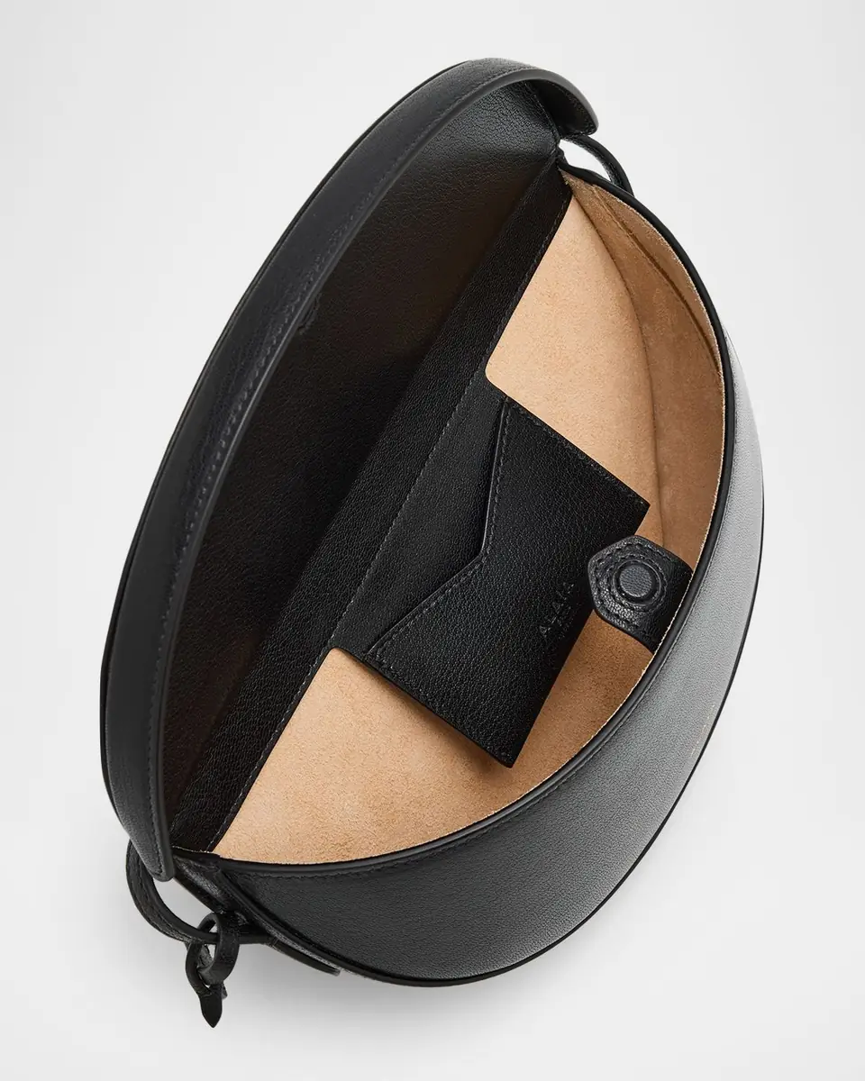 ALAÏA East-West Curved Goatskin Leather Shoulder Bag | Thumbnail 17