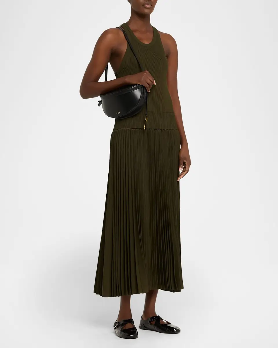 ALAÏA East-West Curved Goatskin Leather Shoulder Bag | Thumbnail 18