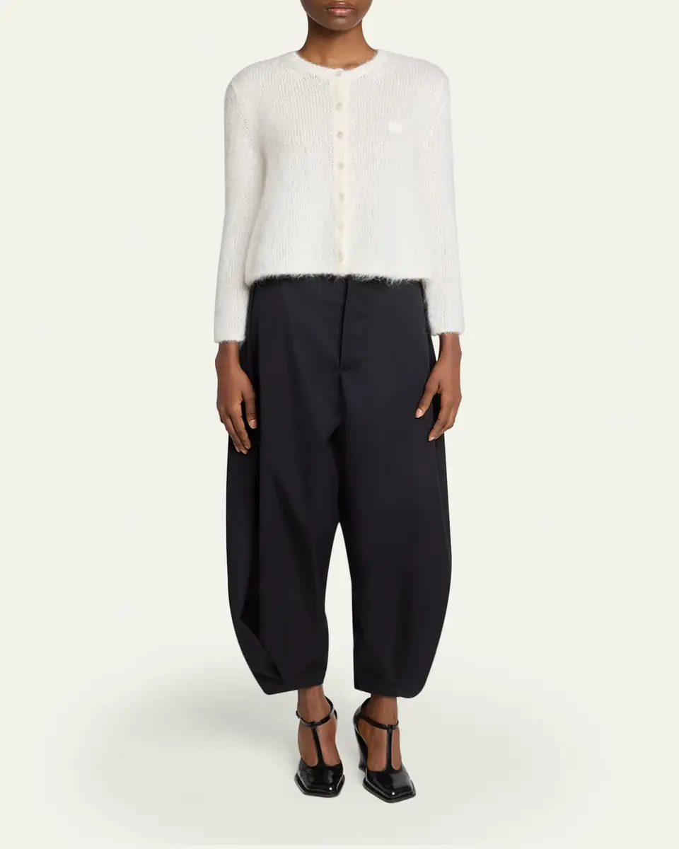 Loewe Mohair Double Button Crewneck Cardigan | Thumbnail 2 Loewe Mohair Double Button Crewneck Cardigan | Thumbnail 2