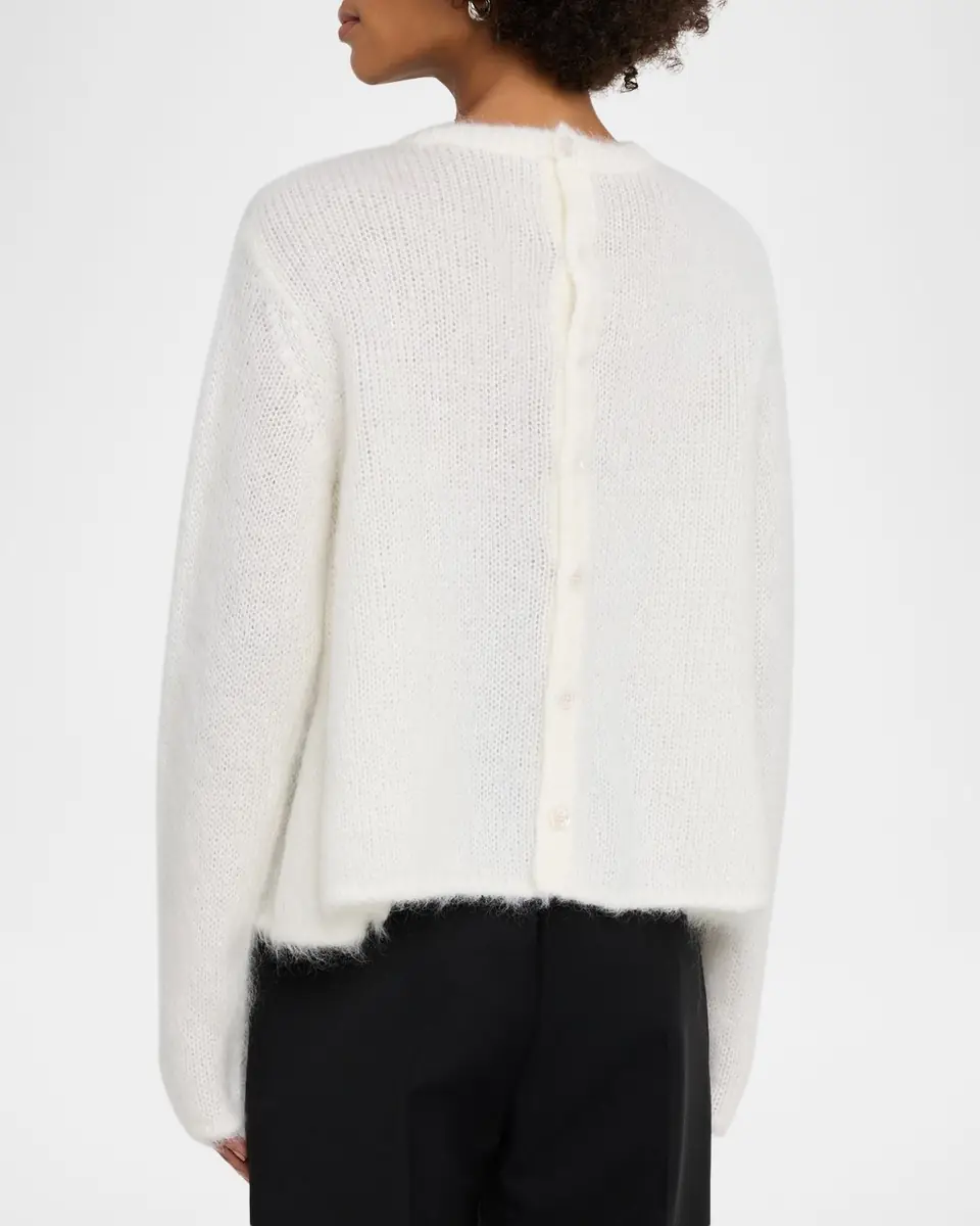 Loewe Mohair Double Button Crewneck Cardigan | Thumbnail 7 Loewe Mohair Double Button Crewneck Cardigan | Thumbnail 7