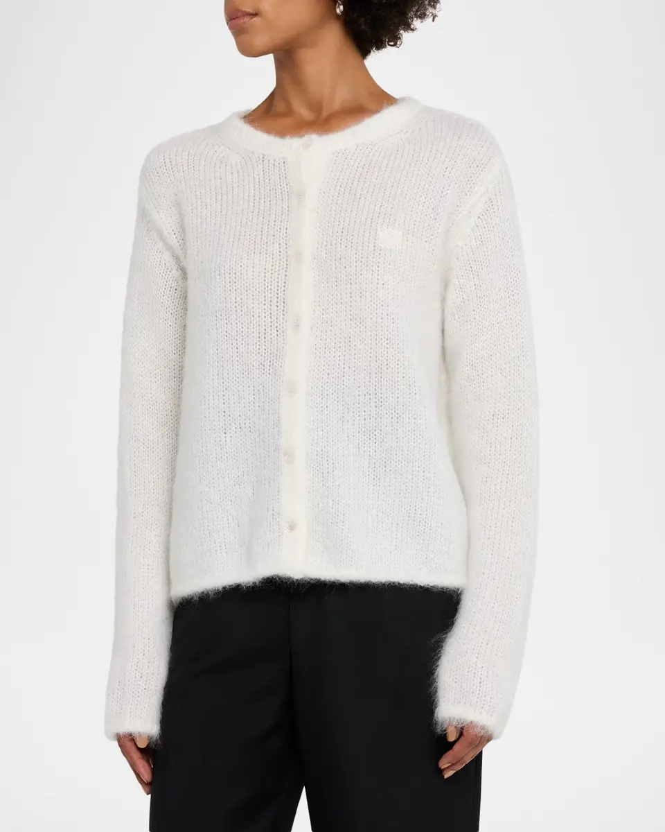 Loewe Mohair Double Button Crewneck Cardigan | Thumbnail 8 Loewe Mohair Double Button Crewneck Cardigan | Thumbnail 8
