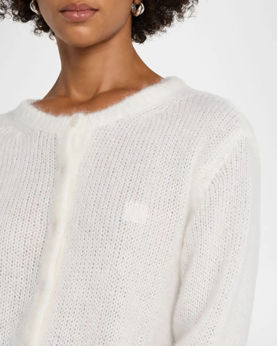 Loewe Mohair Double Button Crewneck Cardigan | Thumbnail 9 Loewe Mohair Double Button Crewneck Cardigan | Thumbnail 9