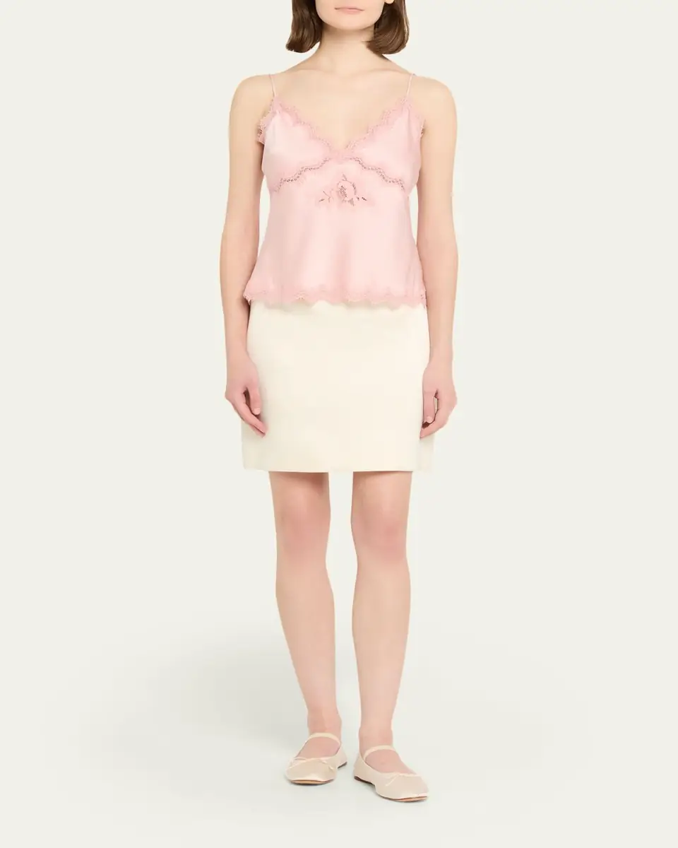 LoveShackFancy Evony Satin Crepe Top | Thumbnail 2 LoveShackFancy Evony Satin Crepe Top | Thumbnail 2