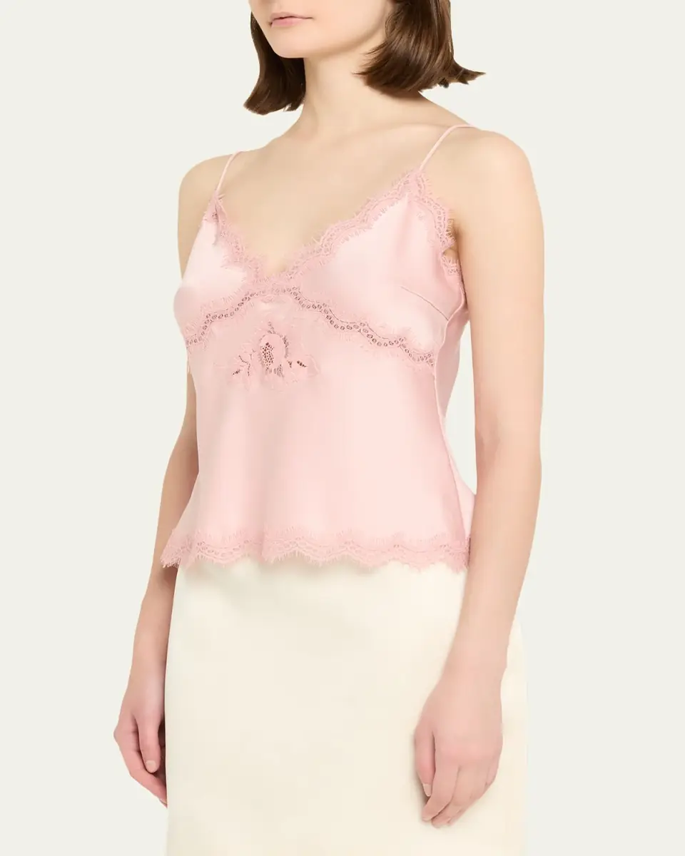 LoveShackFancy Evony Satin Crepe Top | Thumbnail 4 LoveShackFancy Evony Satin Crepe Top | Thumbnail 4
