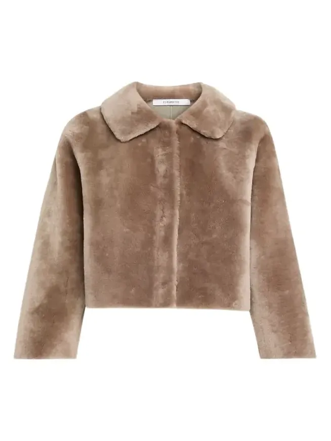 Odette Reversible Cropped Shearling Jacket