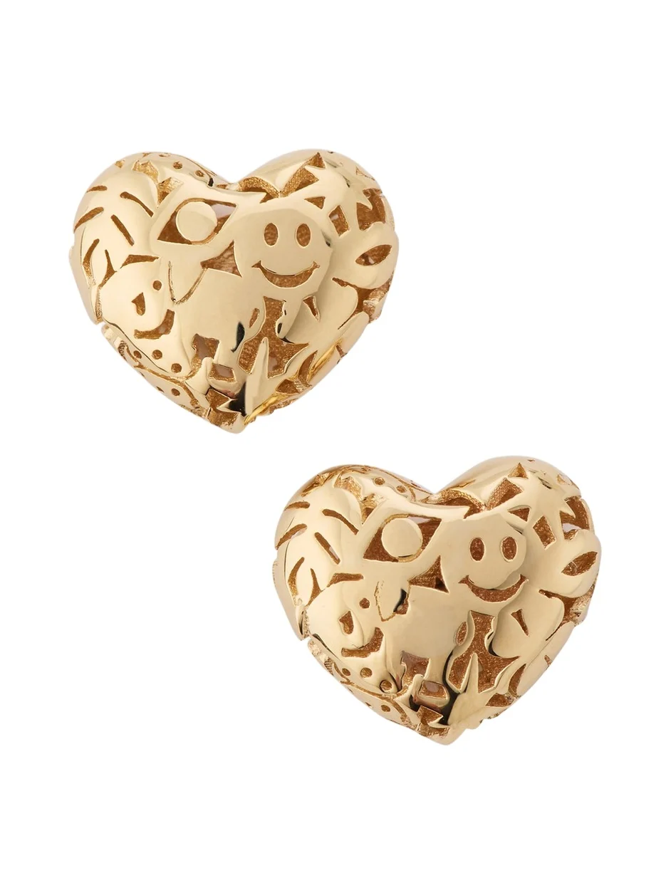Small Puffy Icon Heart Stud Earrings Small Puffy Icon Heart Stud Earrings