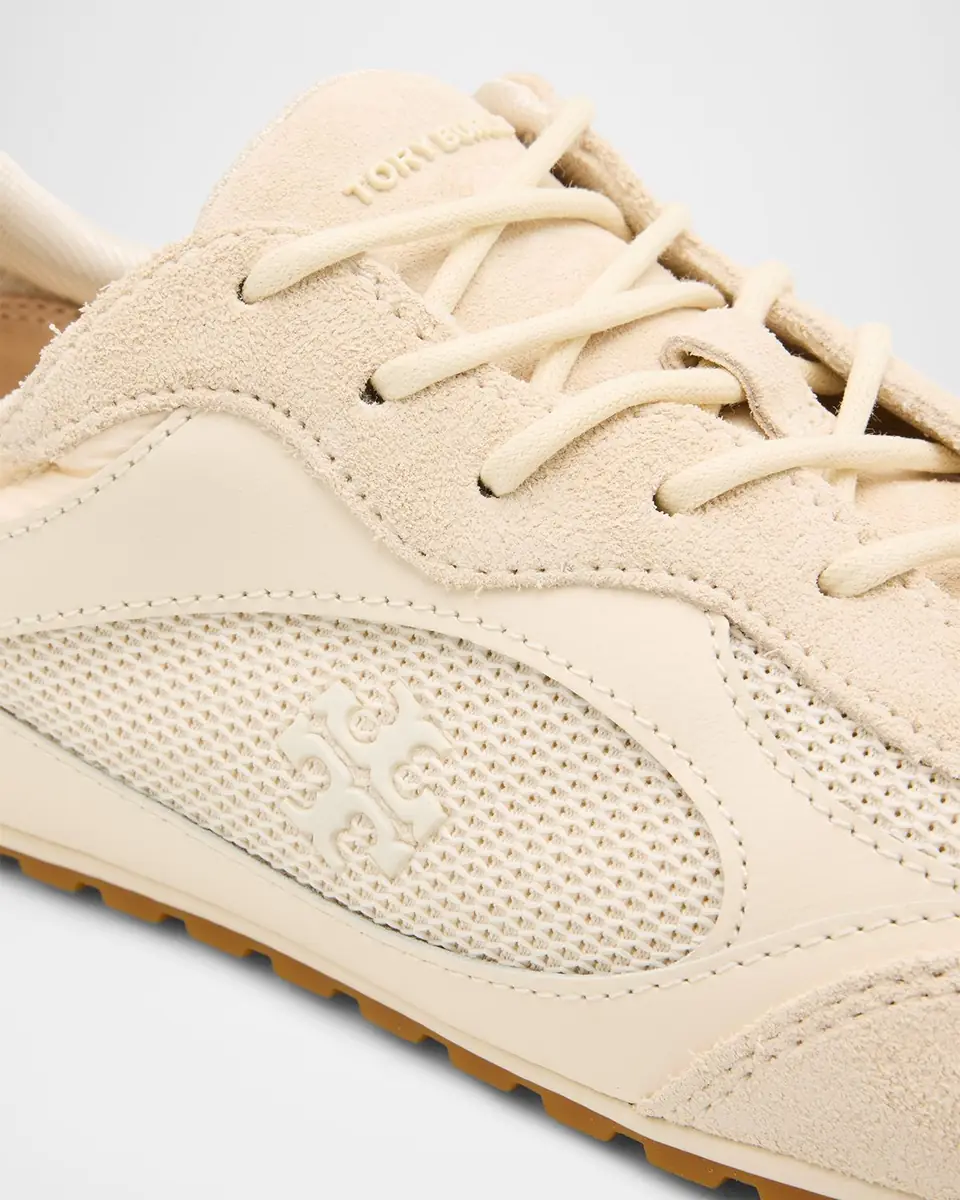 Tory Burch Field Leather and Suede Low-Top Sneakers | Thumbnail 4 Tory Burch Field Leather and Suede Low-Top Sneakers | Thumbnail 4