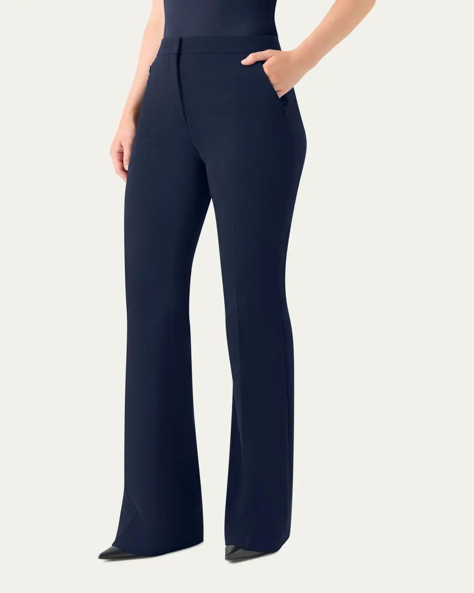Akris Farida Stretch Wool Bootcut Trousers | Thumbnail 4 Akris Farida Stretch Wool Bootcut Trousers | Thumbnail 4