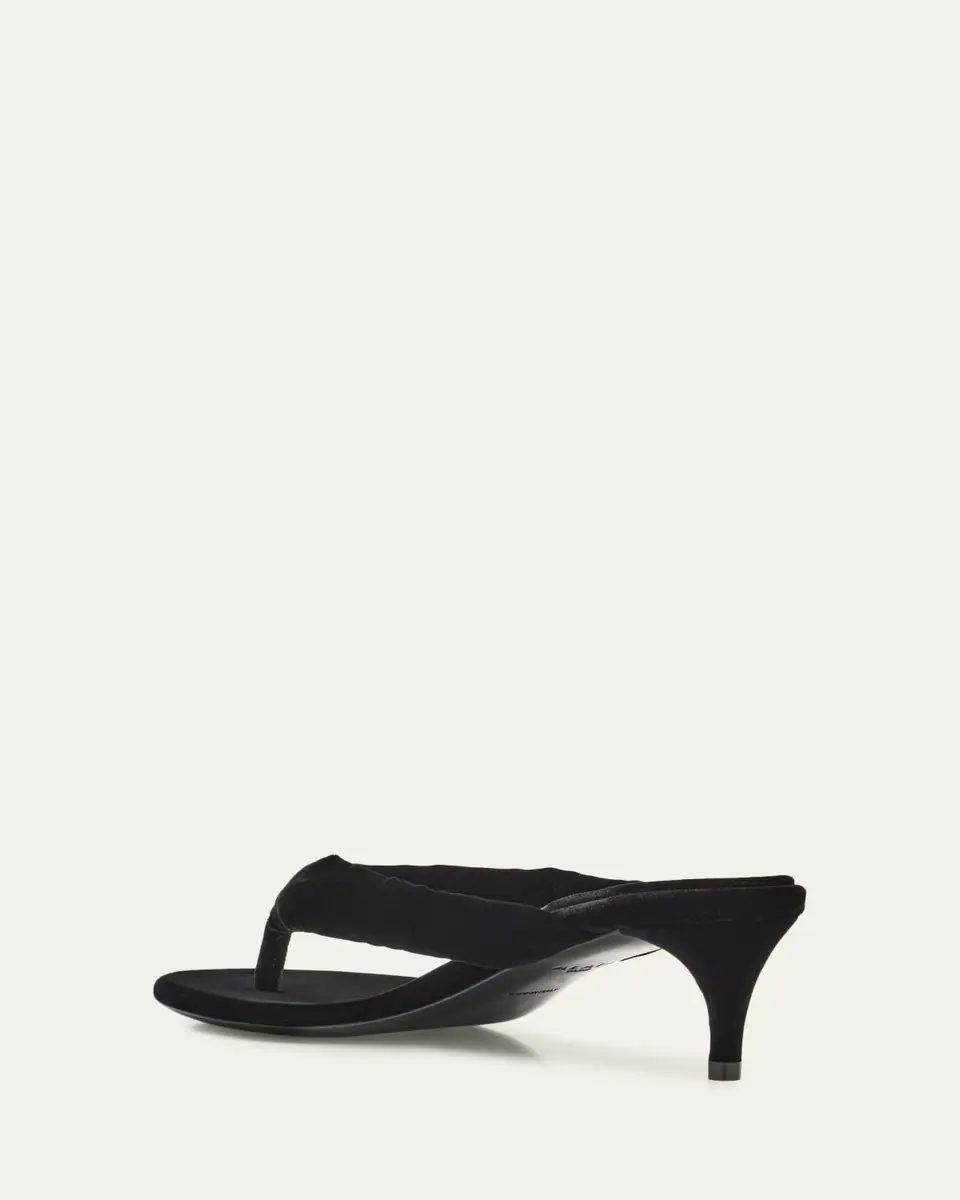 Alaïa Velvet Kitten-Heel Thong Sandals | Thumbnail 8