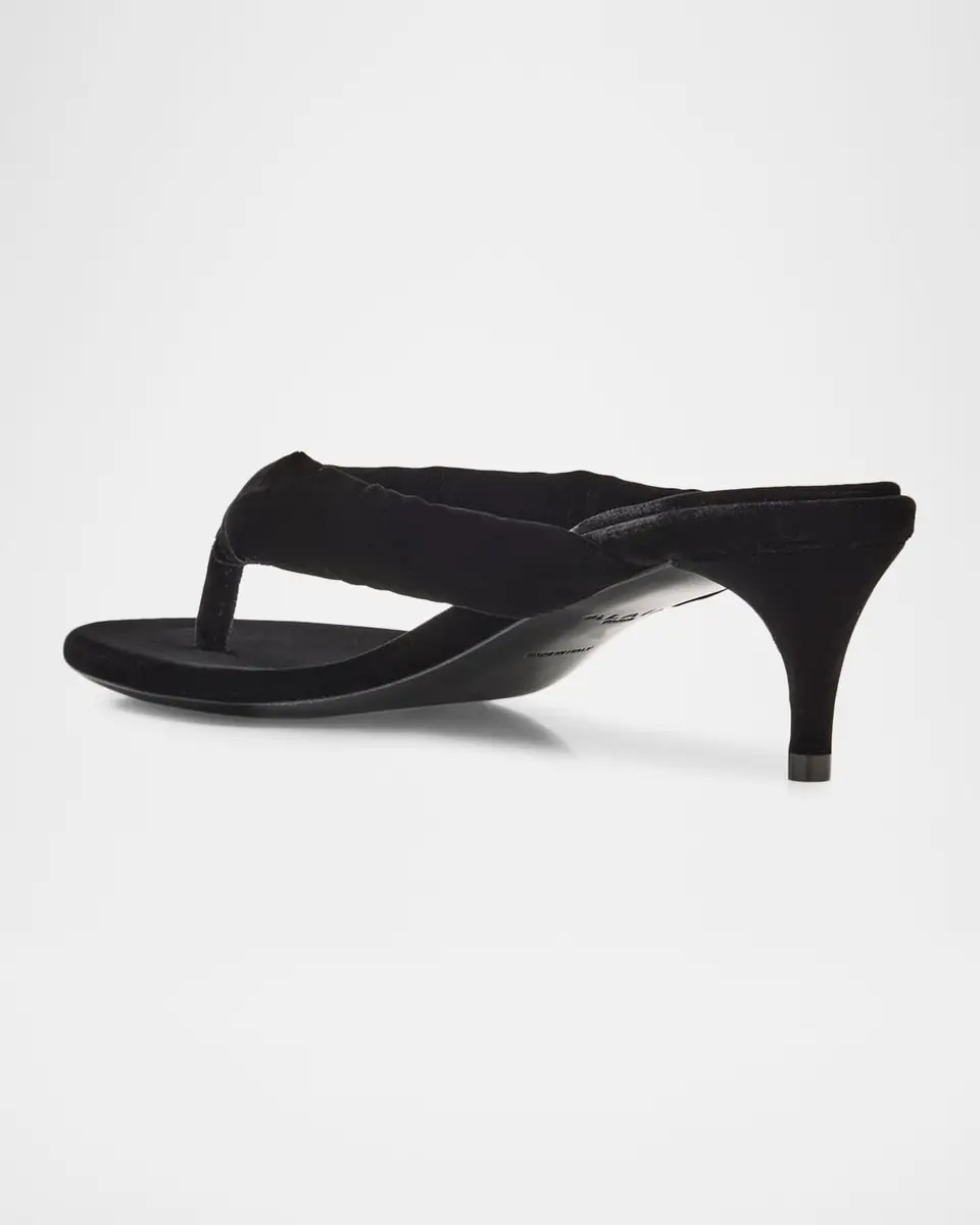 Alaïa Velvet Kitten-Heel Thong Sandals | Thumbnail 10