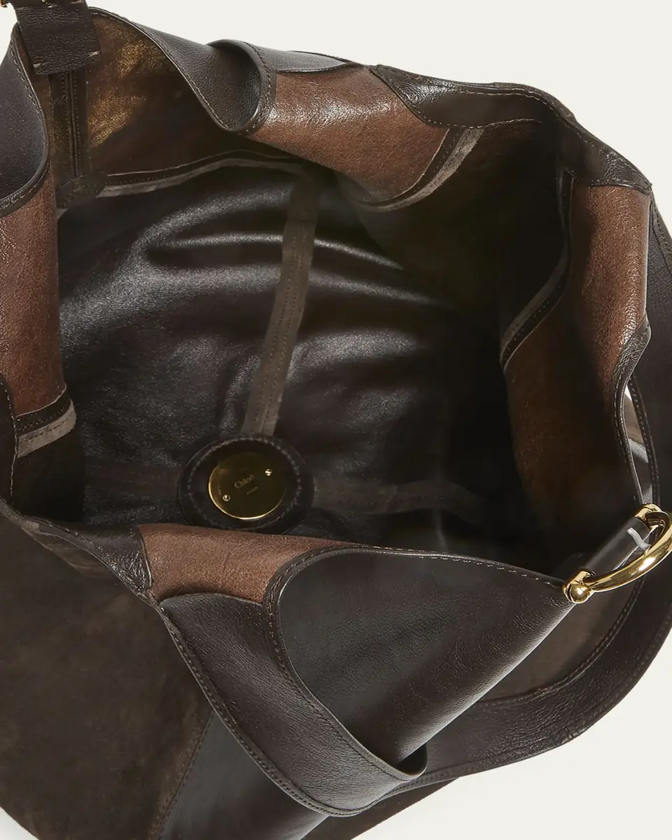 Chloé Balloon Patchwork Leather & Suede Tote Bag | Thumbnail 4 Chloé Balloon Patchwork Leather & Suede Tote Bag | Thumbnail 4