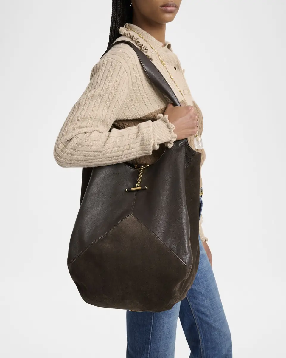 Chloé Balloon Patchwork Leather & Suede Tote Bag | Thumbnail 6 Chloé Balloon Patchwork Leather & Suede Tote Bag | Thumbnail 6