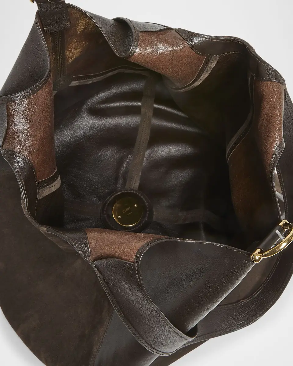 Chloé Balloon Patchwork Leather & Suede Tote Bag | Thumbnail 8 Chloé Balloon Patchwork Leather & Suede Tote Bag | Thumbnail 8