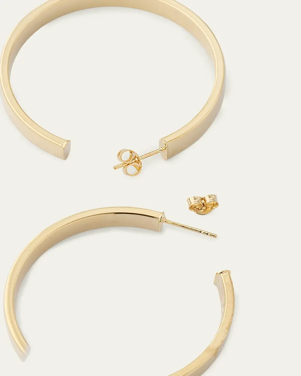 Lana Vanity Hollow Hoop Earrings, 40mm | Thumbnail 4 Lana Vanity Hollow Hoop Earrings, 40mm | Thumbnail 4
