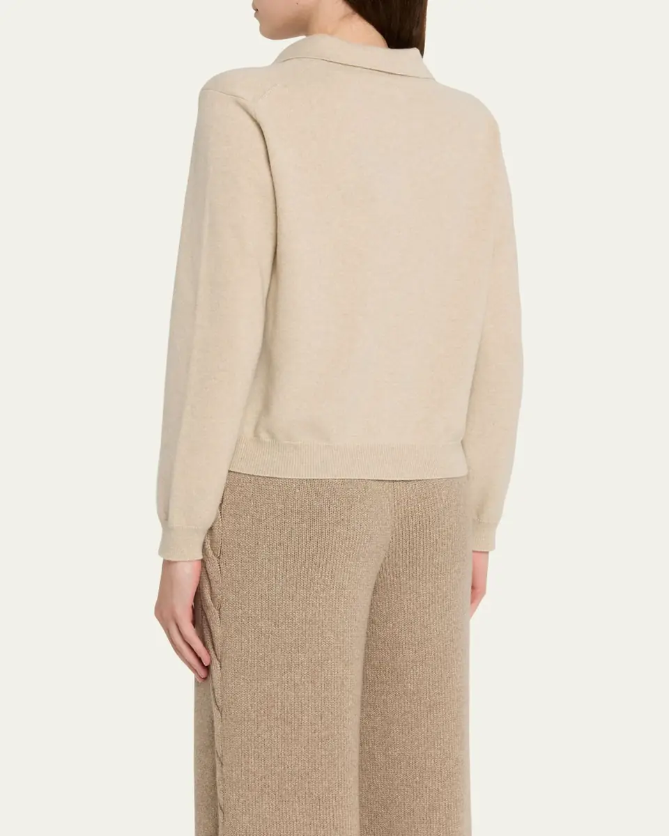 Loro Piana Baby Cashmere Classic Polo Sweater | Thumbnail 3 Loro Piana Baby Cashmere Classic Polo Sweater | Thumbnail 3