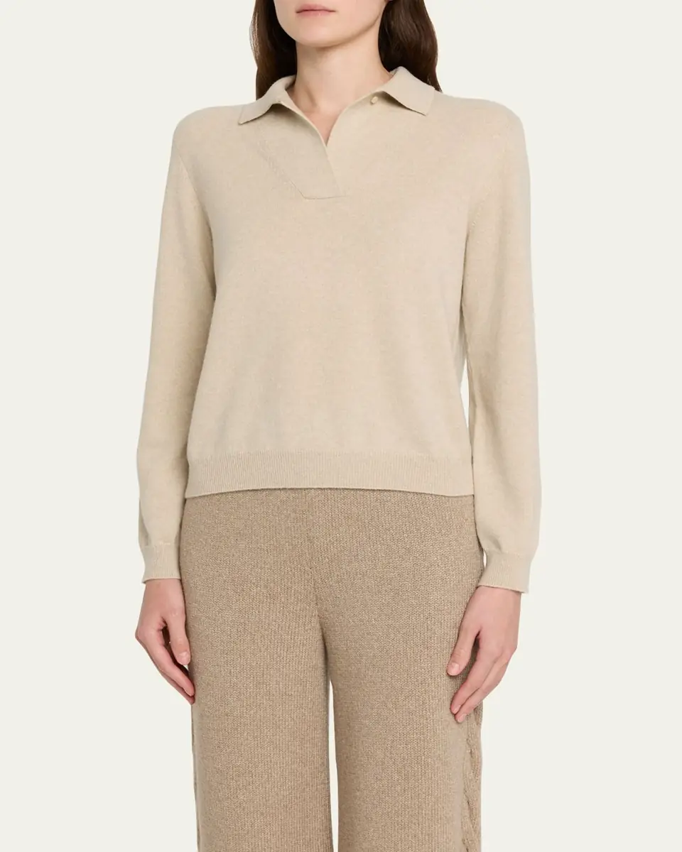 Loro Piana Baby Cashmere Classic Polo Sweater | Thumbnail 4 Loro Piana Baby Cashmere Classic Polo Sweater | Thumbnail 4