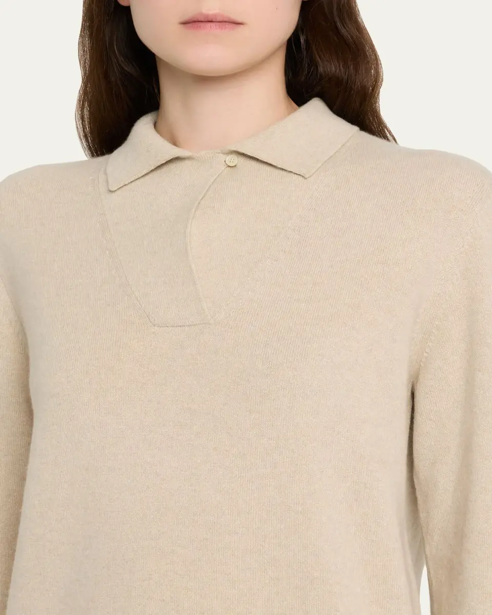 Loro Piana Baby Cashmere Classic Polo Sweater | Thumbnail 5 Loro Piana Baby Cashmere Classic Polo Sweater | Thumbnail 5