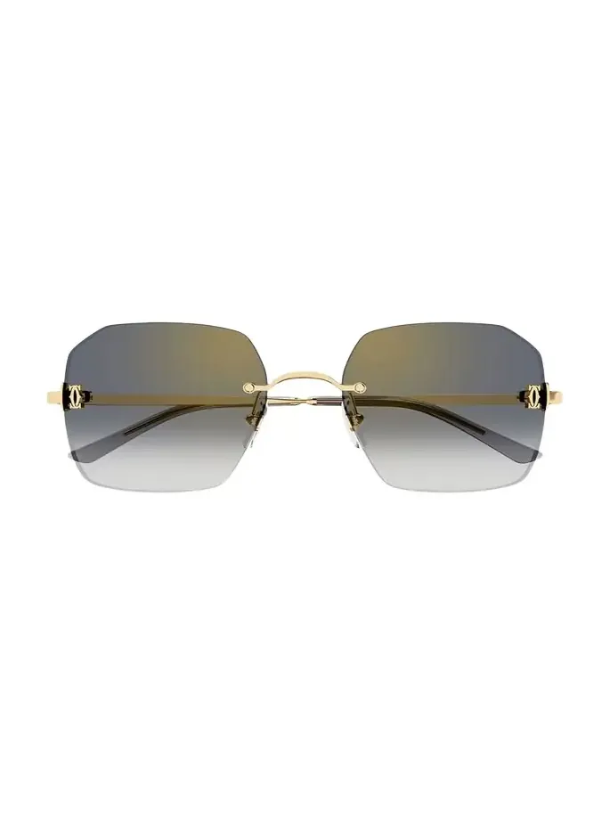 Classic Décor C Square Rimless Metal Sunglasses Classic Décor C Square Rimless Metal Sunglasses