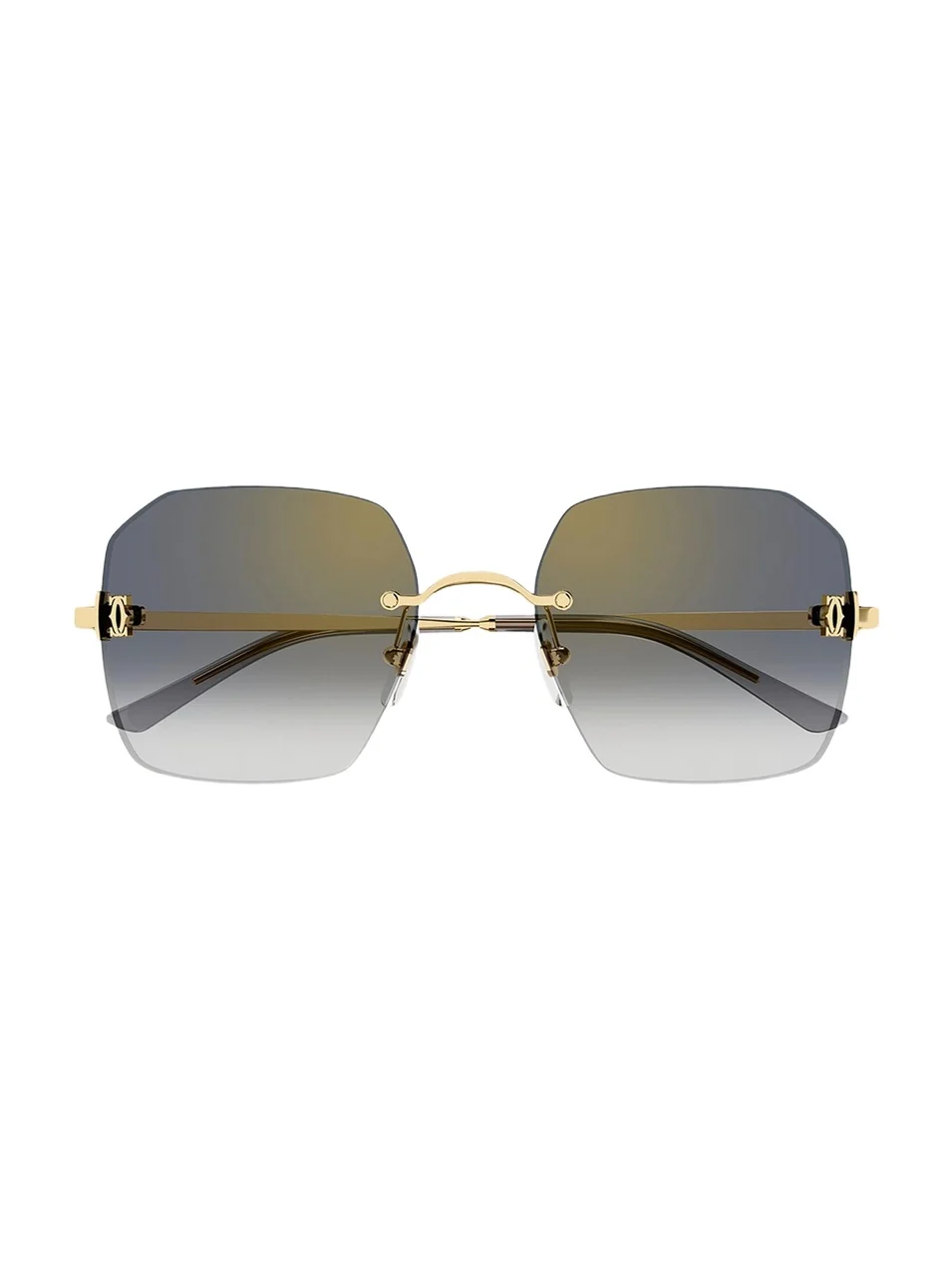 Classic Décor C Square Rimless Metal Sunglasses Classic Décor C Square Rimless Metal Sunglasses