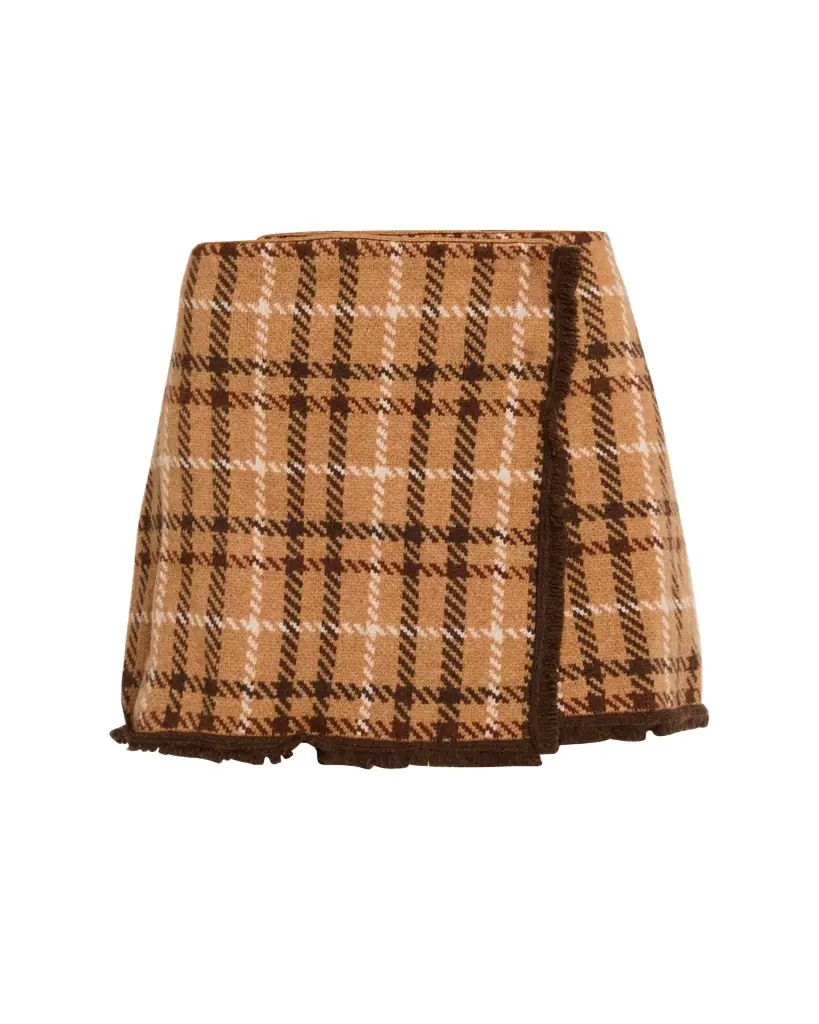 Cara Cara Jodi Plaid Wrap Skirt | Image 1 Cara Cara Jodi Plaid Wrap Skirt | Image 1