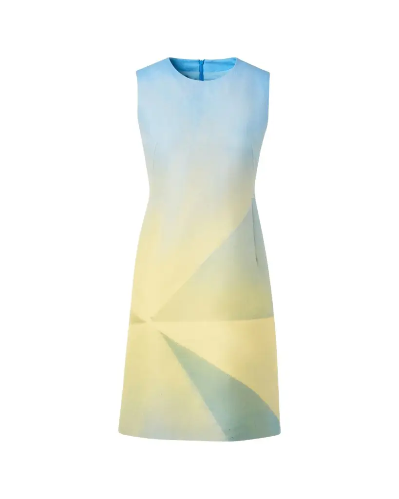Akris Sunbeam Print Silk Sleeveless Dress | Image 1 Akris Sunbeam Print Silk Sleeveless Dress | Image 1