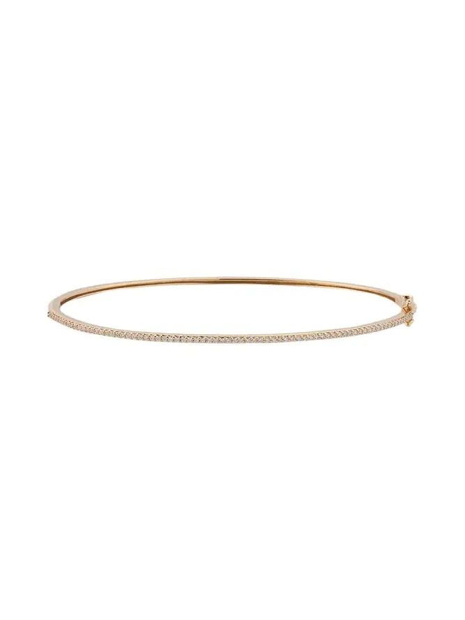 Thin Diamond Hinge Bangle, 7"L Thin Diamond Hinge Bangle, 7"L