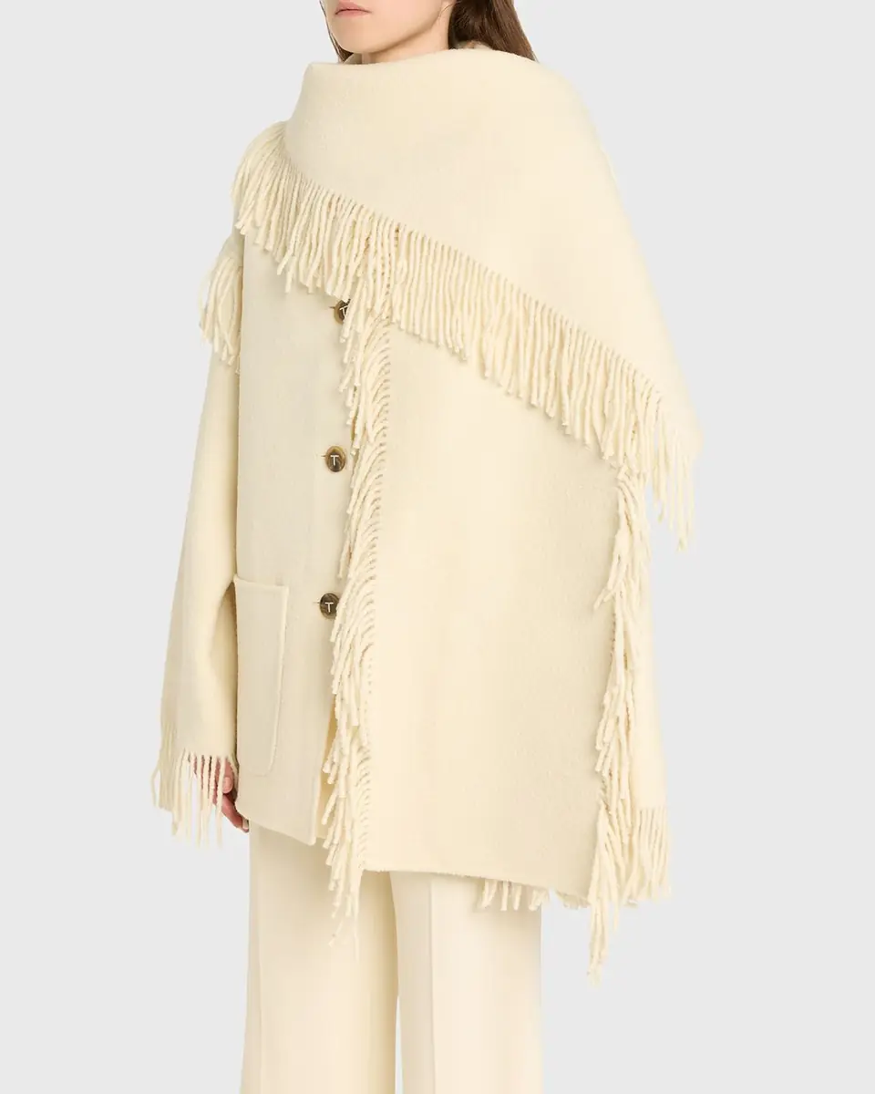 TOTEME Fringed Scarf Jacket | Thumbnail 8 TOTEME Fringed Scarf Jacket | Thumbnail 8