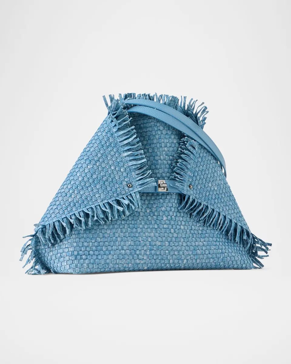 Akris Ai Medium Fringed Woven Tote Bag | Thumbnail 2 Akris Ai Medium Fringed Woven Tote Bag | Thumbnail 2