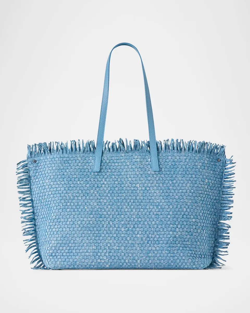 Akris Ai Medium Fringed Woven Tote Bag | Thumbnail 3 Akris Ai Medium Fringed Woven Tote Bag | Thumbnail 3
