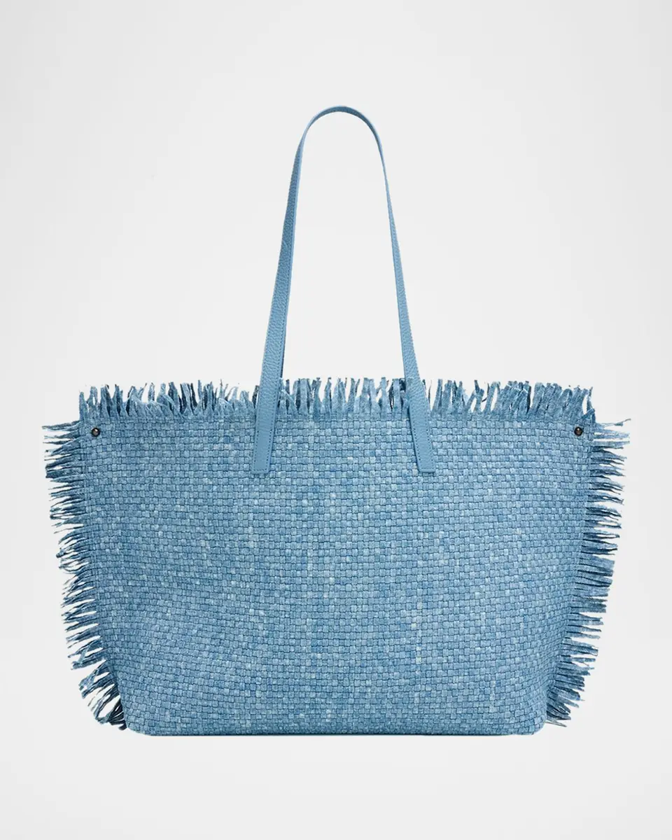 Akris Ai Medium Fringed Woven Tote Bag | Thumbnail 4 Akris Ai Medium Fringed Woven Tote Bag | Thumbnail 4