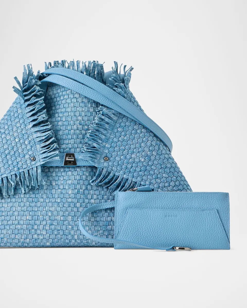 Akris Ai Medium Fringed Woven Tote Bag | Thumbnail 5 Akris Ai Medium Fringed Woven Tote Bag | Thumbnail 5