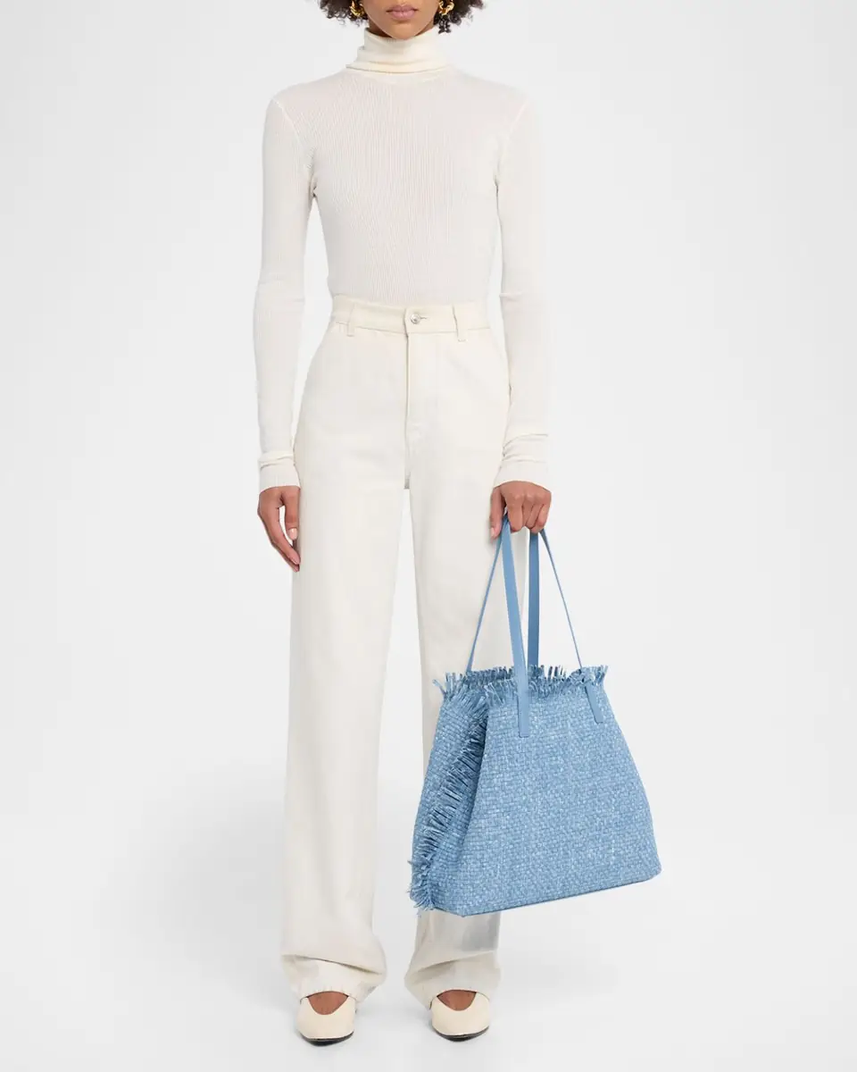 Akris Ai Medium Fringed Woven Tote Bag | Thumbnail 6 Akris Ai Medium Fringed Woven Tote Bag | Thumbnail 6