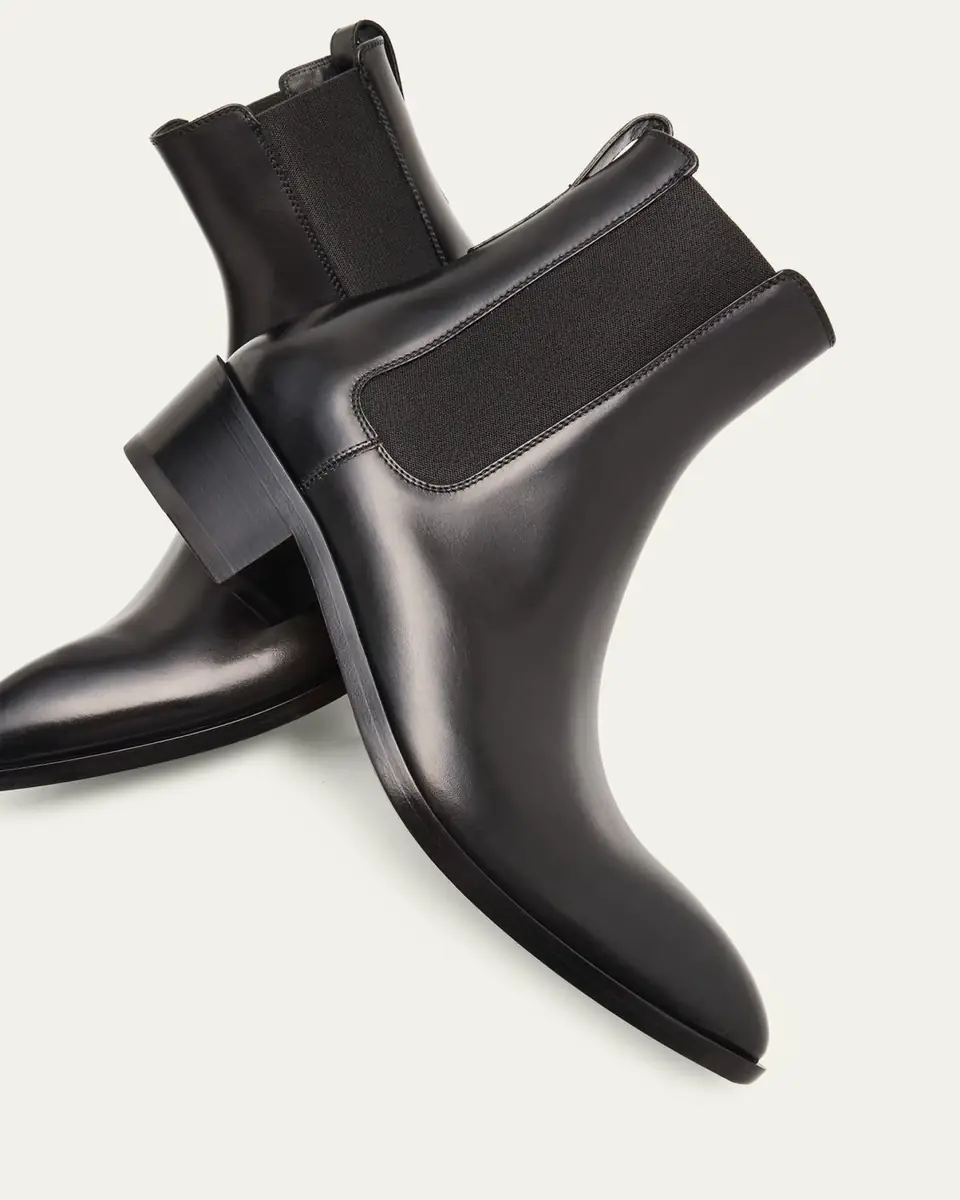 Tom Ford Men's Burnished Leather Chelsea Boots | Thumbnail 5 Tom Ford Men's Burnished Leather Chelsea Boots | Thumbnail 5