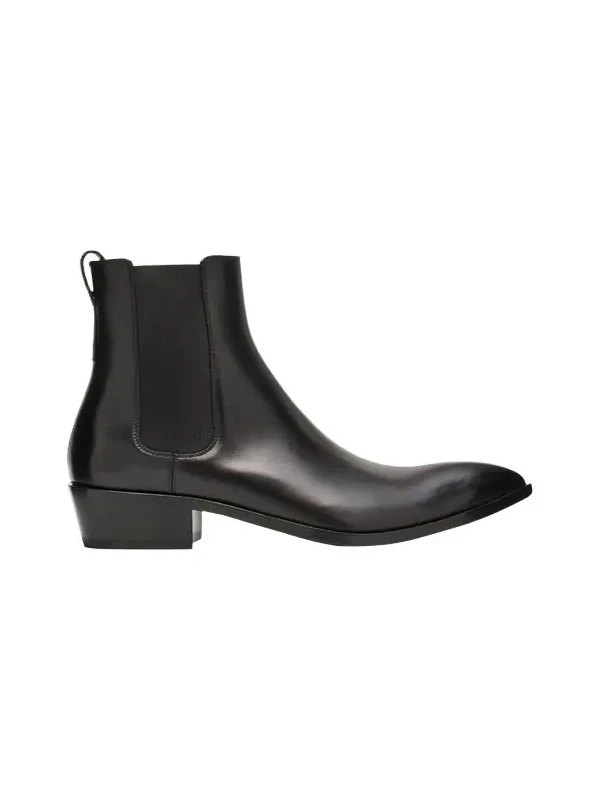 Men's Burnished Leather Chelsea Boots