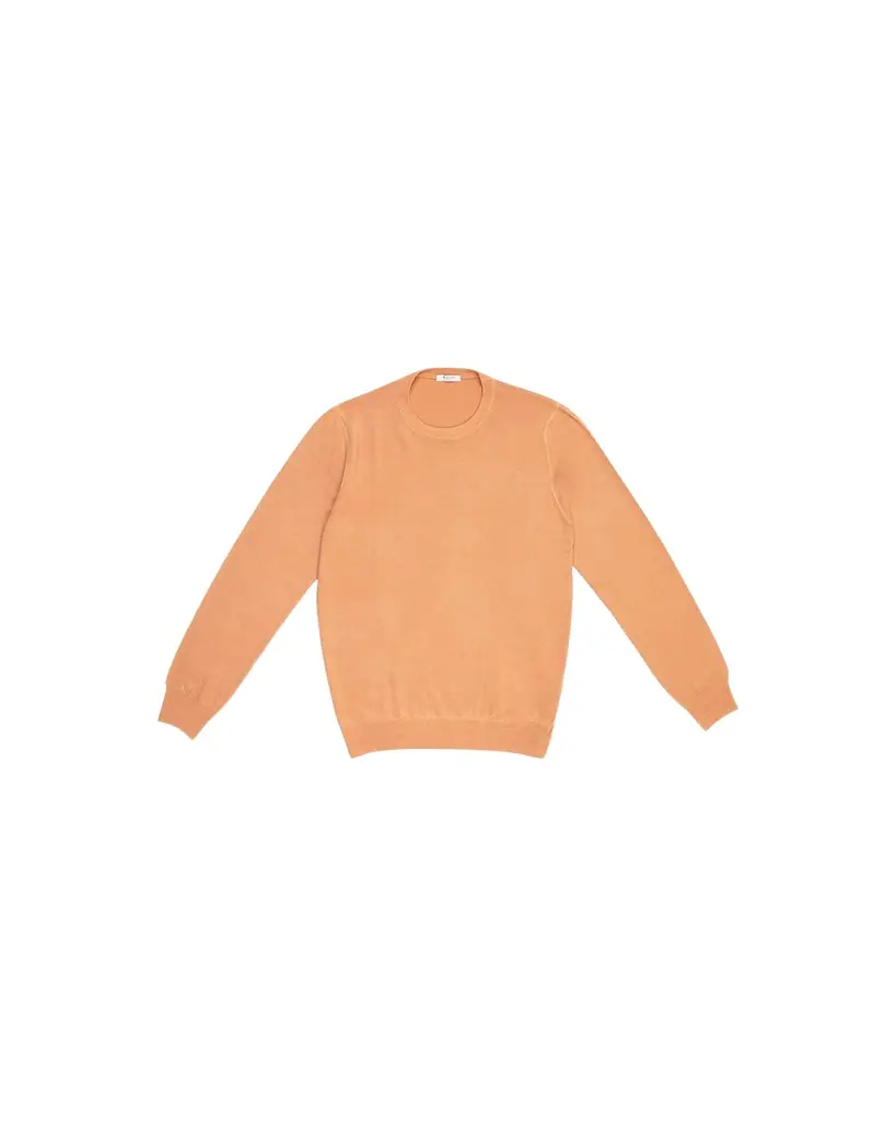 Boglioli Men's Virgin Wool Solid Crewneck Sweater | Image 1 Boglioli Men's Virgin Wool Solid Crewneck Sweater | Image 1