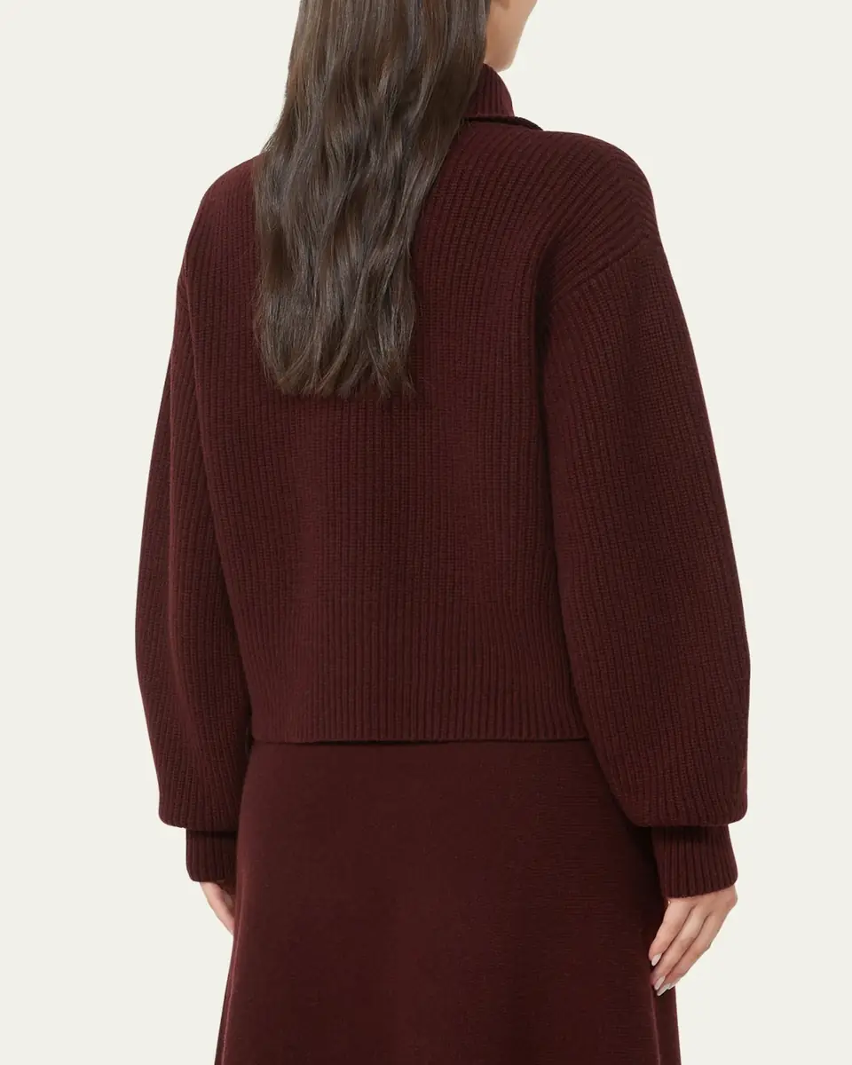Max Mara Wool-Cashmere Quarter-Zip Sweater | Thumbnail 4 Max Mara Wool-Cashmere Quarter-Zip Sweater | Thumbnail 4