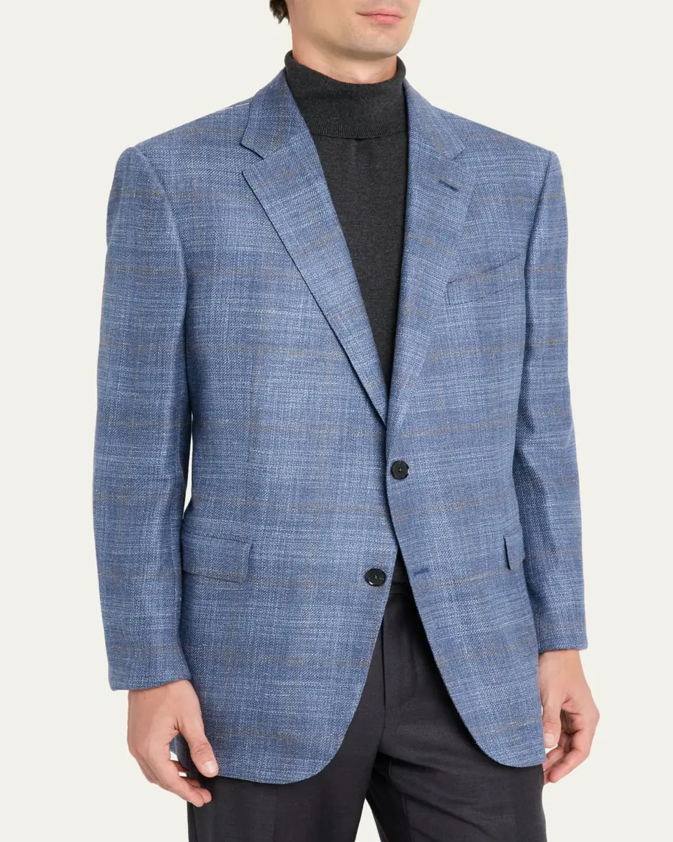 ZEGNA Men's Winter Crossover Windowpane Plaid Sport Coat | Thumbnail 4 ZEGNA Men's Winter Crossover Windowpane Plaid Sport Coat | Thumbnail 4