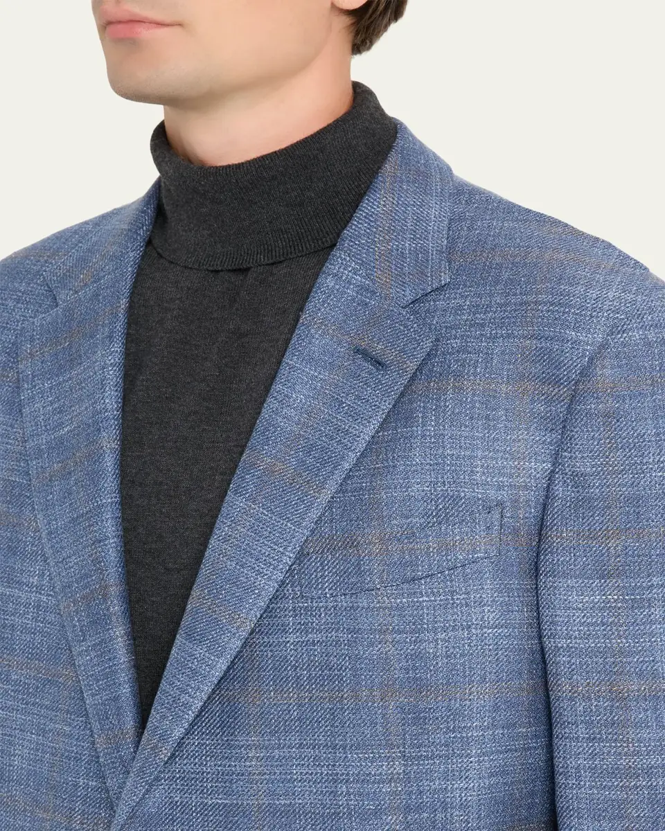 ZEGNA Men's Winter Crossover Windowpane Plaid Sport Coat | Thumbnail 5 ZEGNA Men's Winter Crossover Windowpane Plaid Sport Coat | Thumbnail 5