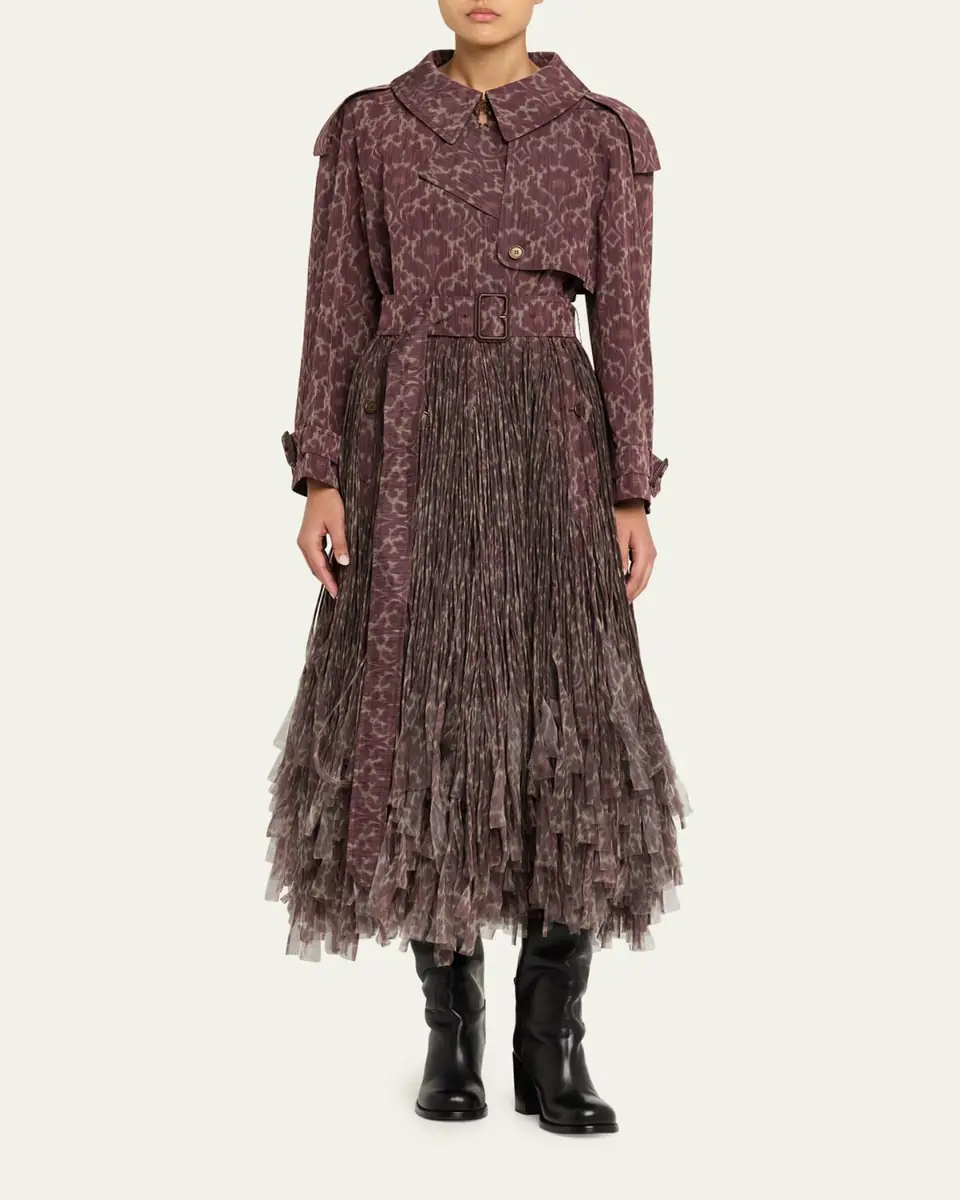 Burberry Fitzrovia Baroque Fringe Long Trench Coat | Thumbnail 2