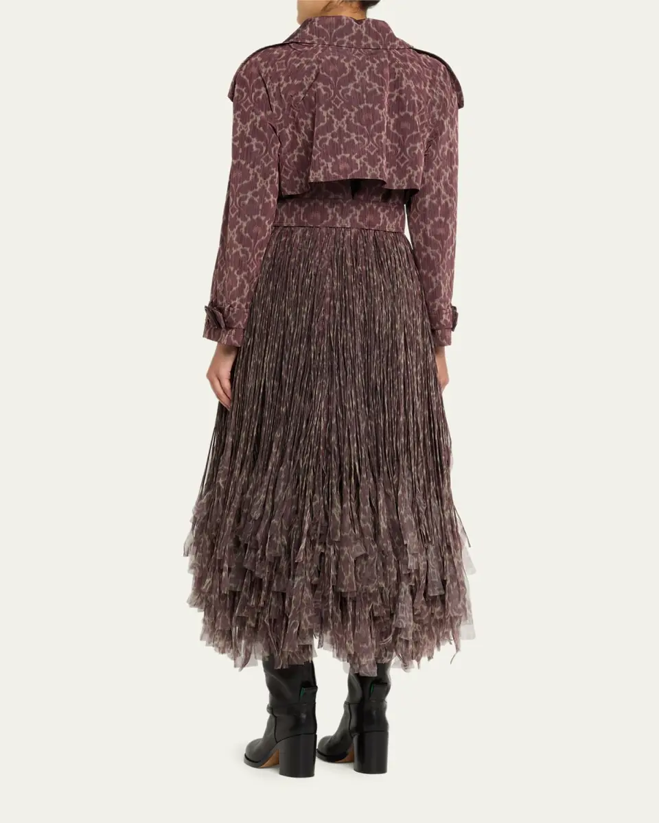 Burberry Fitzrovia Baroque Fringe Long Trench Coat | Thumbnail 3