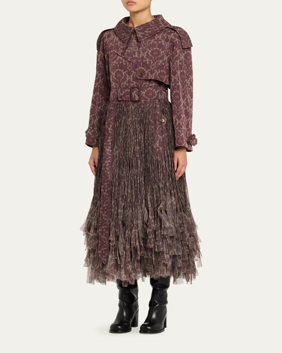 Burberry Fitzrovia Baroque Fringe Long Trench Coat | Thumbnail 4