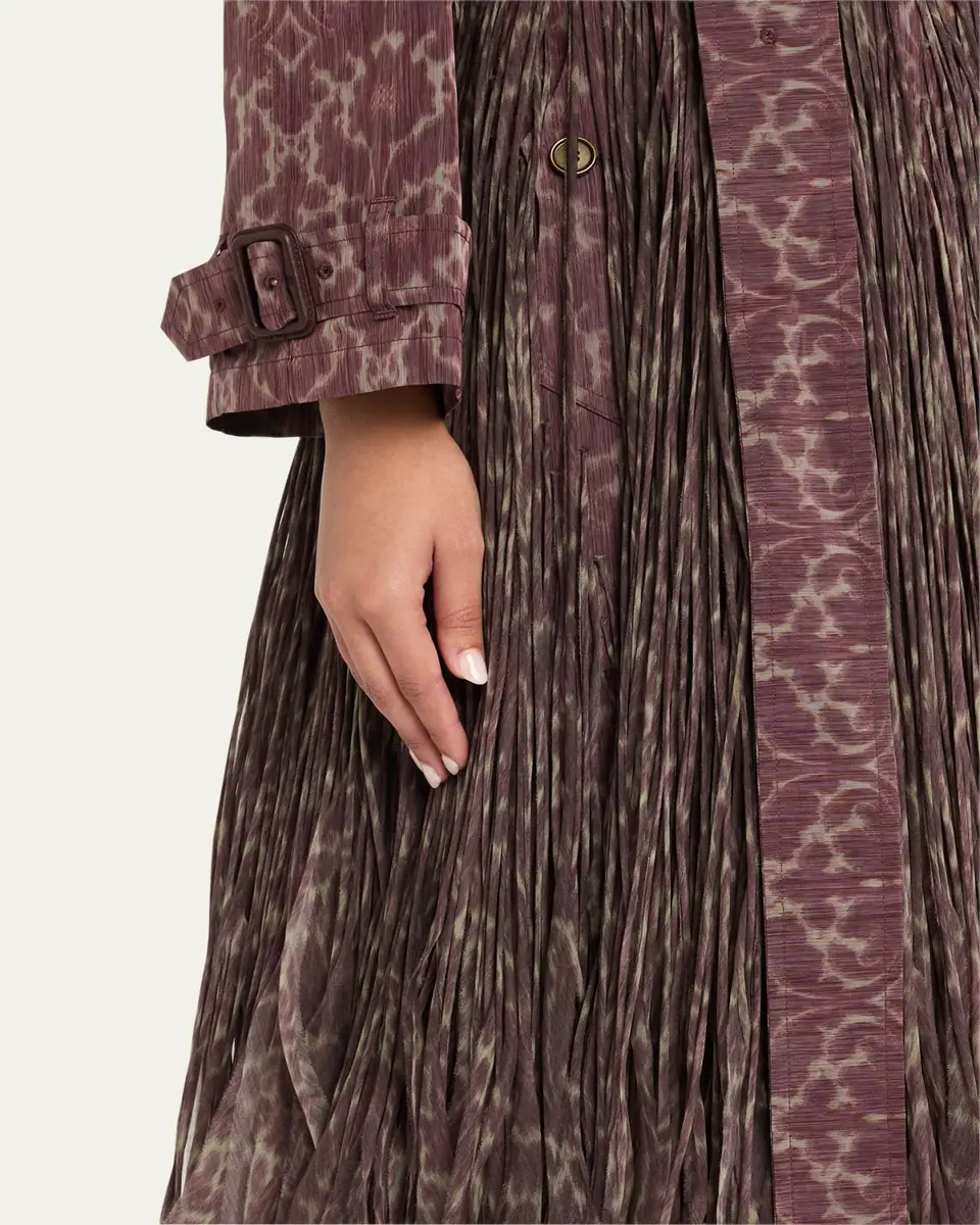 Burberry Fitzrovia Baroque Fringe Long Trench Coat | Thumbnail 5