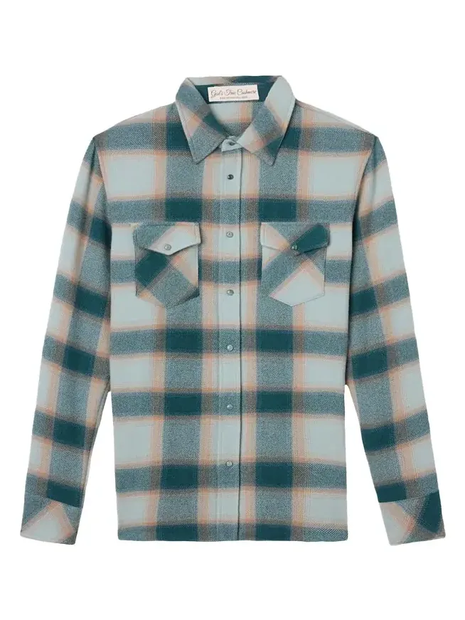 Cashmere Plaid Two-Pocket Button-Down Shirt Cashmere Plaid Two-Pocket Button-Down Shirt