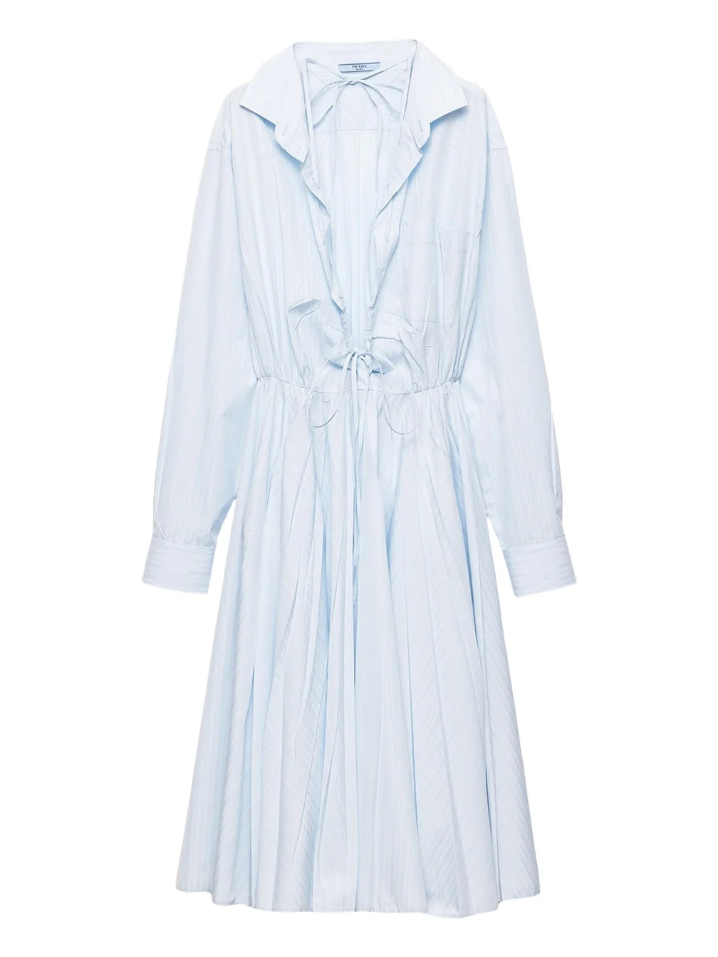 Tie-Front Cotton Shirtdress Tie-Front Cotton Shirtdress