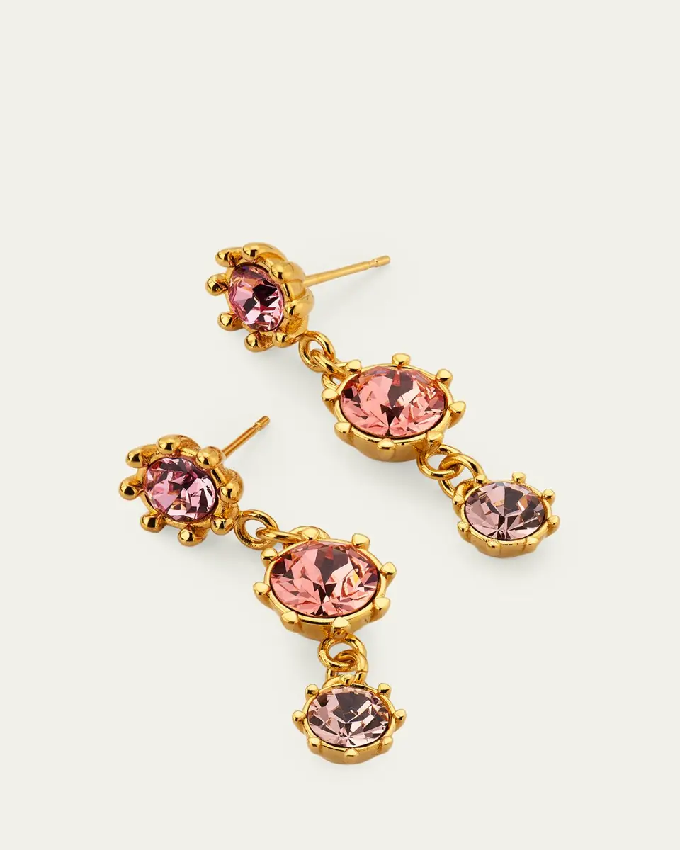 Oscar de la Renta Crystal Prong Drop Earrings | Thumbnail 3 Oscar de la Renta Crystal Prong Drop Earrings | Thumbnail 3