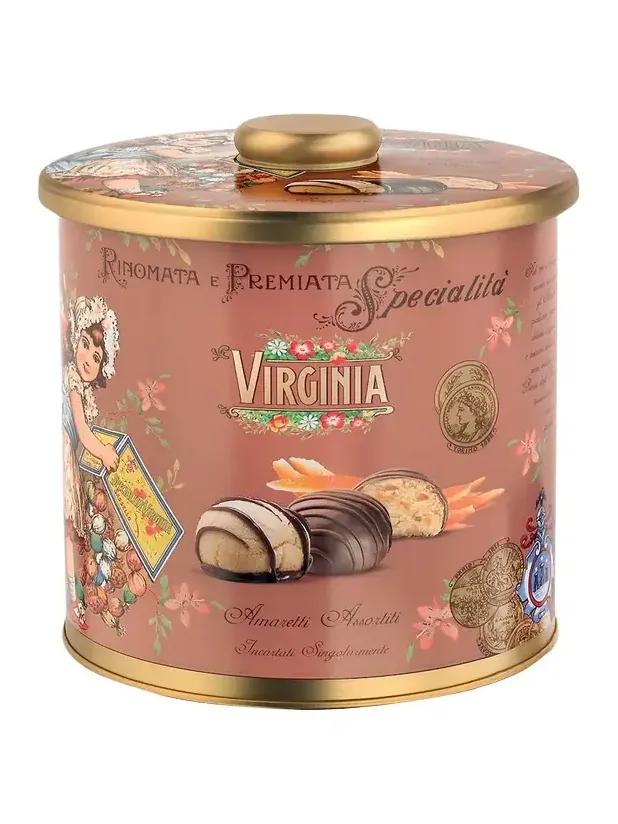 Amaretti Virginia Orange Chocolate Cookie Tin, 220G