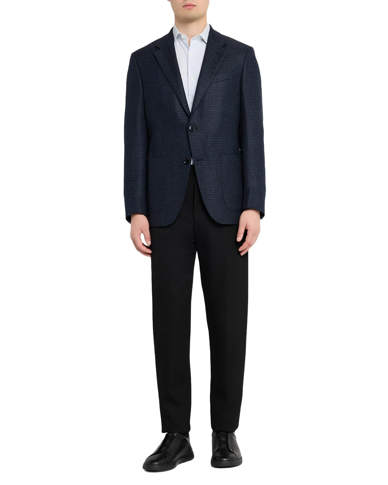 Men's Oasi Cashmere Glen Plaid Two-Button Sport Coat Men's Oasi Cashmere Glen Plaid Two-Button Sport Coat