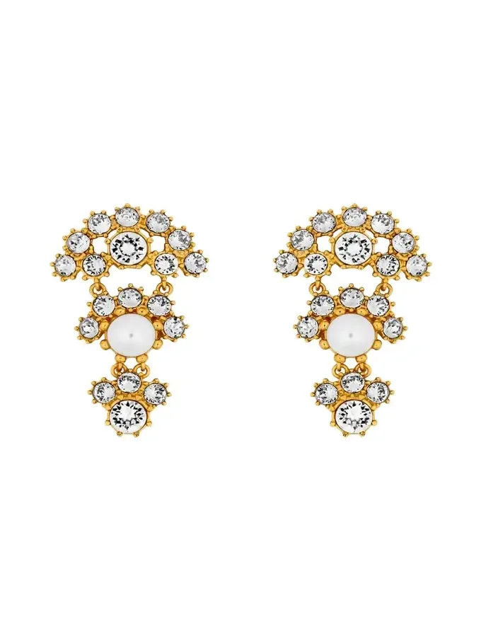 Crystal Arch Drop Earrings